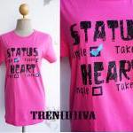 Heart Status T-shirt (pink)