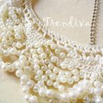 Lingering Pearl Collar Necklace Fashion Collar..