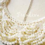 Lingering Pearl Collar Necklace Fashion Collar..