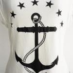 The Anchor Asymmetric Hem Women Tee T-shirt..