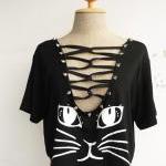 The Cat Women Cool Stud T-shirt (sexy Black)