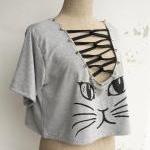 The Cat Women Cool Stud T-shirt (gray)
