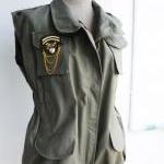 Military Sleeveless Jacket Unisex Size (green..