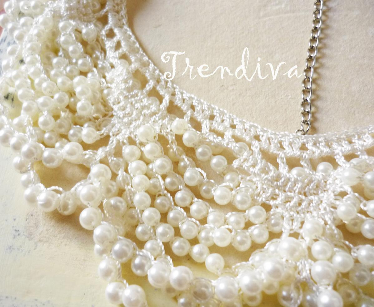 Lingering Pearl Collar Necklace Fashion Collar Necklace Jewelry Collar