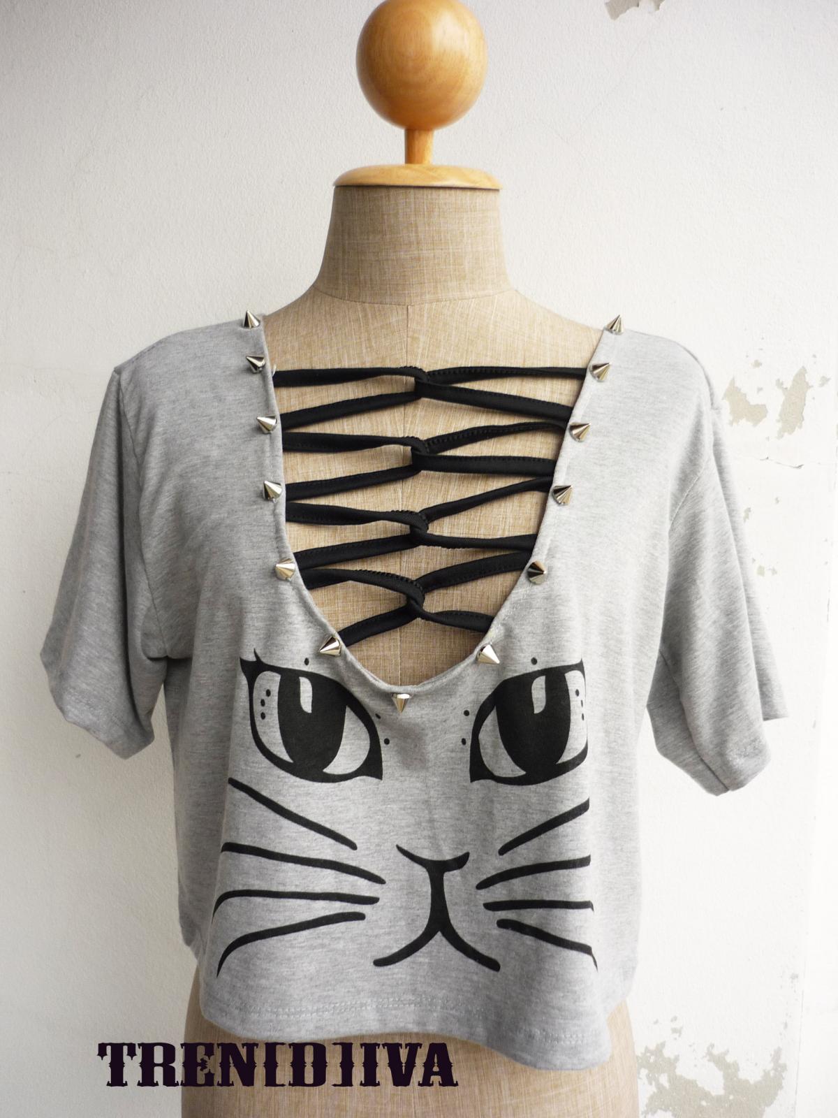 The Cat Women Cool Stud T-shirt (gray)