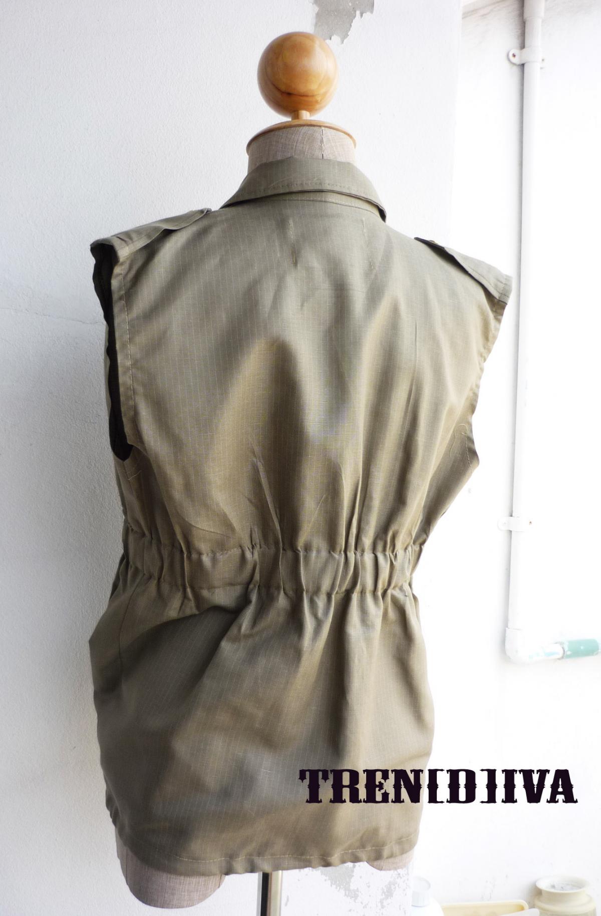 Military Sleeveless Jacket Unisex Size (green Khaki) on Luulla