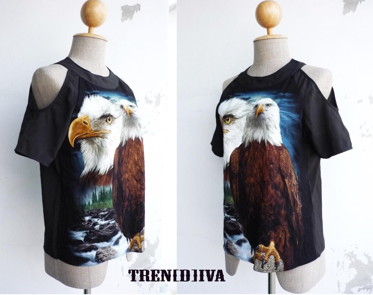 The Eagle Open Shoulder Cool Blouse Size XS-S on Luulla