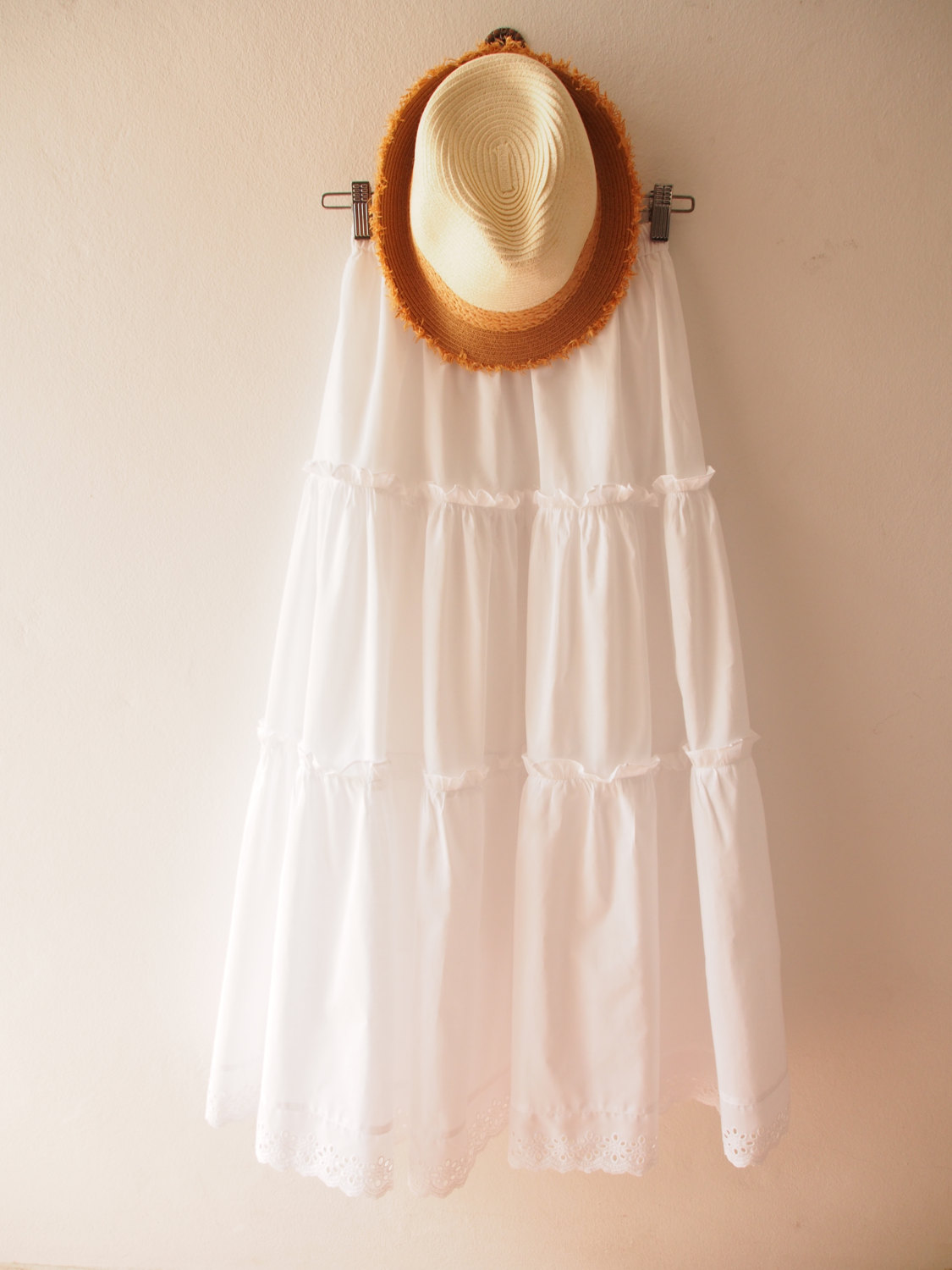 Boho Skirt White Maxi Skirt Bohemian Skirt Beach Skirt Lace Skirt Long Skirt