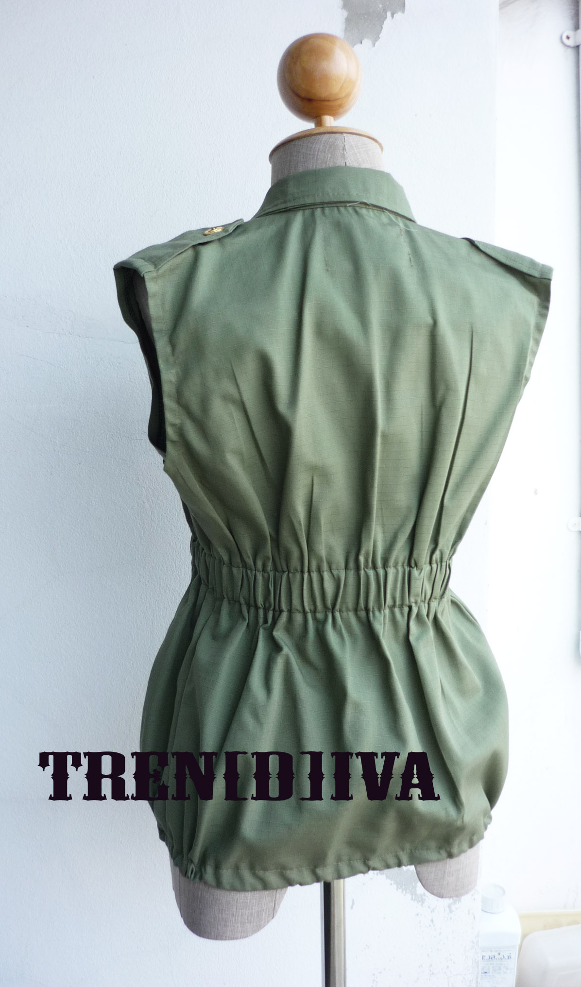 Military Sleeveless Jacket Unisex Size (military Green) on Luulla