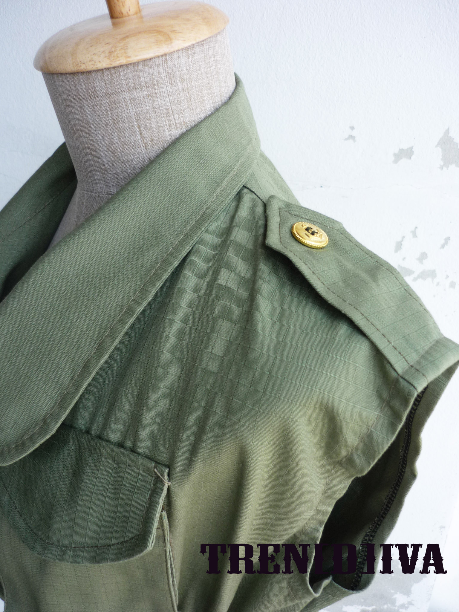 Military Sleeveless Jacket Unisex Size (military Green) on Luulla